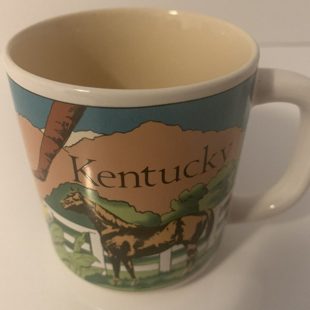 Kentucky State Coffee Mug Featuring Horse and Cardinal